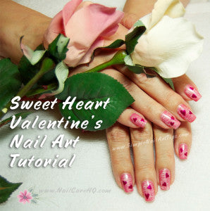 Sweet Pink Heart Manicure Tutorial