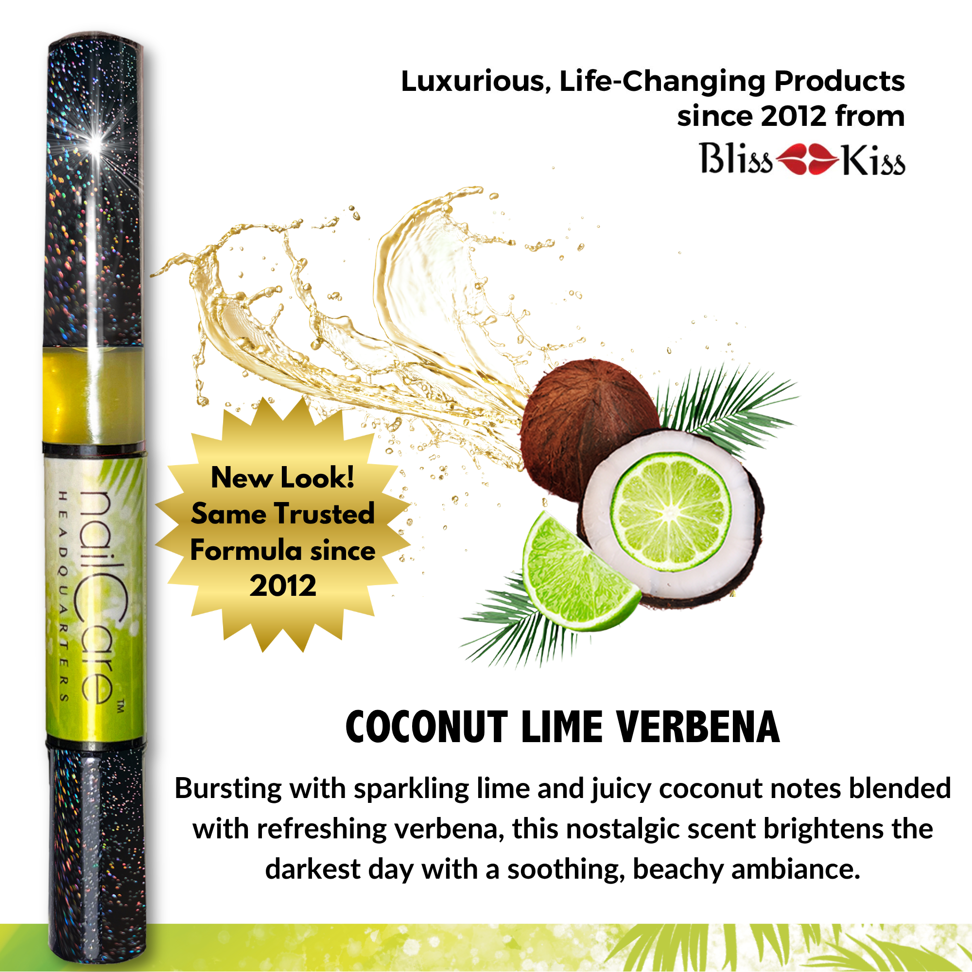1-Pen: HOLO Twist Simply Pure™ Nail Oil Pen - 2ml Travel Sized - Coconut Lime Verbena