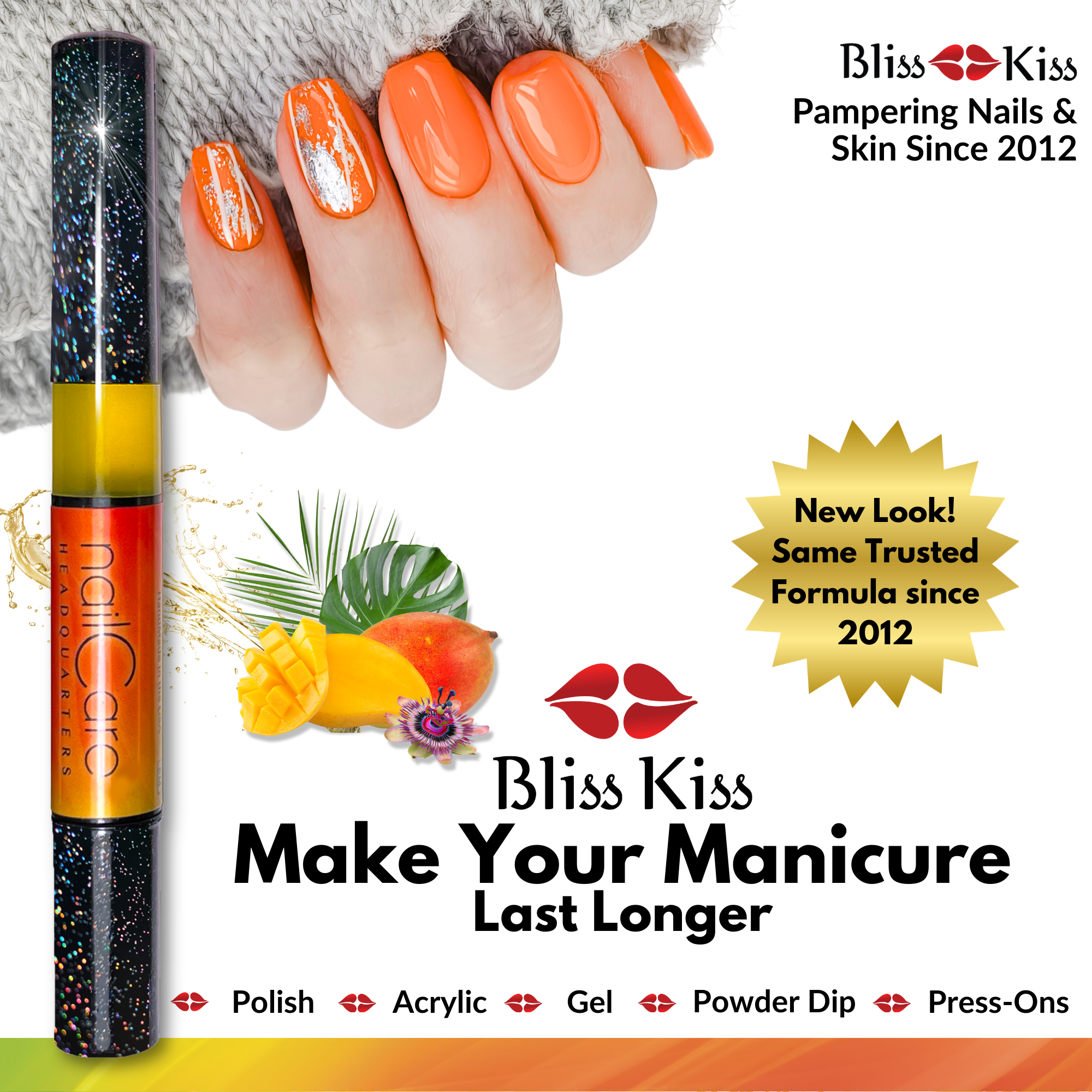 1-Pen: HOLO Twist Simply Pure™ Nail Oil Pen - 2ml Travel Sized - Bali Mango