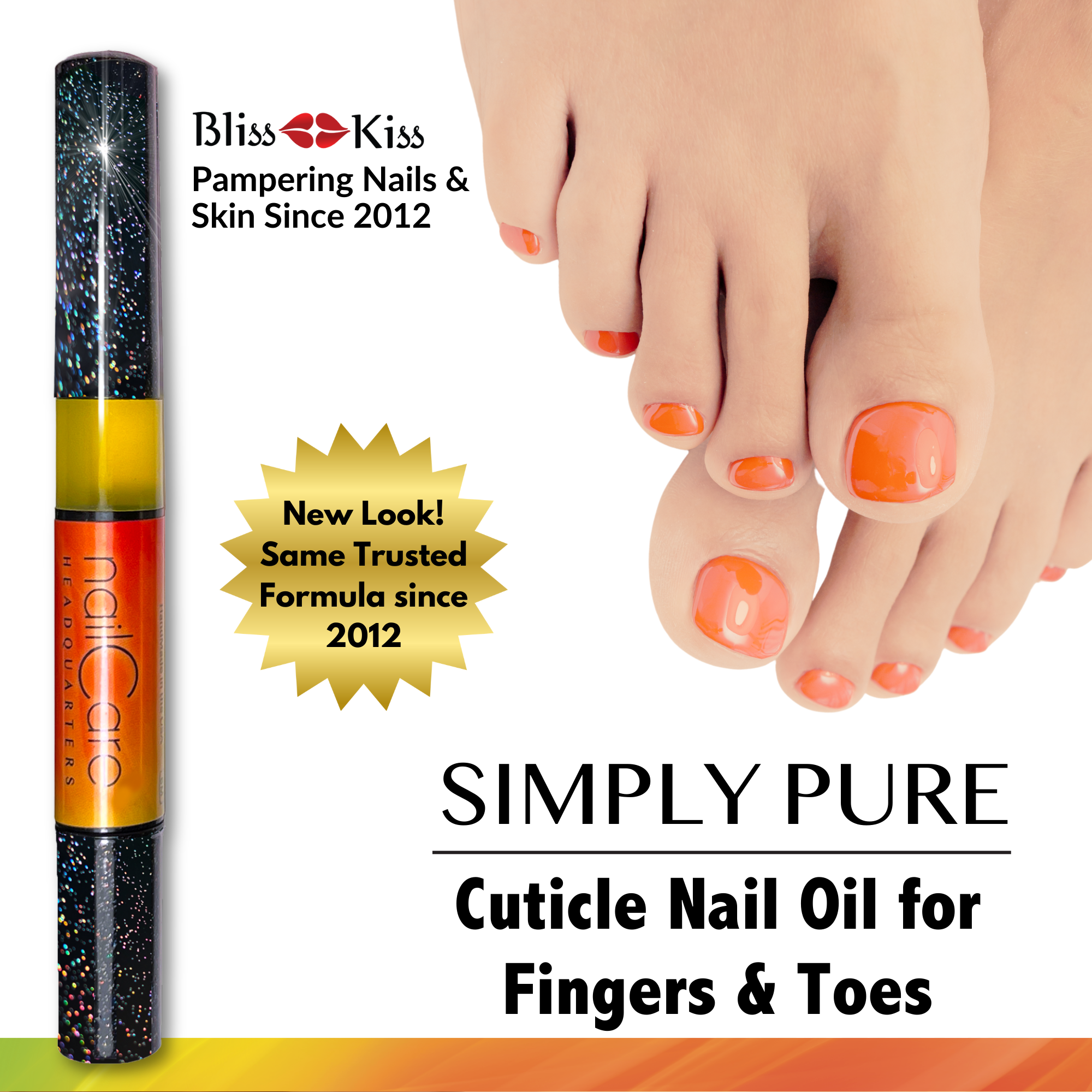 1-Pen: HOLO Twist Simply Pure™ Nail Oil Pen - 2ml Travel Sized - Bali Mango