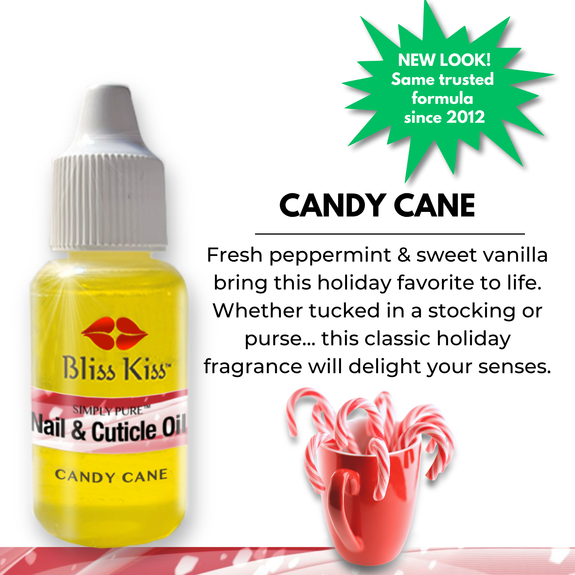 Simply Pure™ Hydrating Oil 15 ml Dropper - Candy Cane