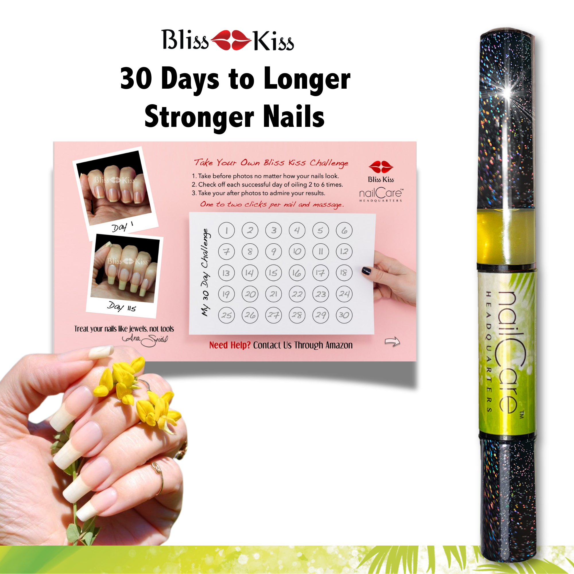 1-Pen: HOLO Twist Simply Pure™ Nail Oil Pen - 2ml Travel Sized - Coconut Lime Verbena