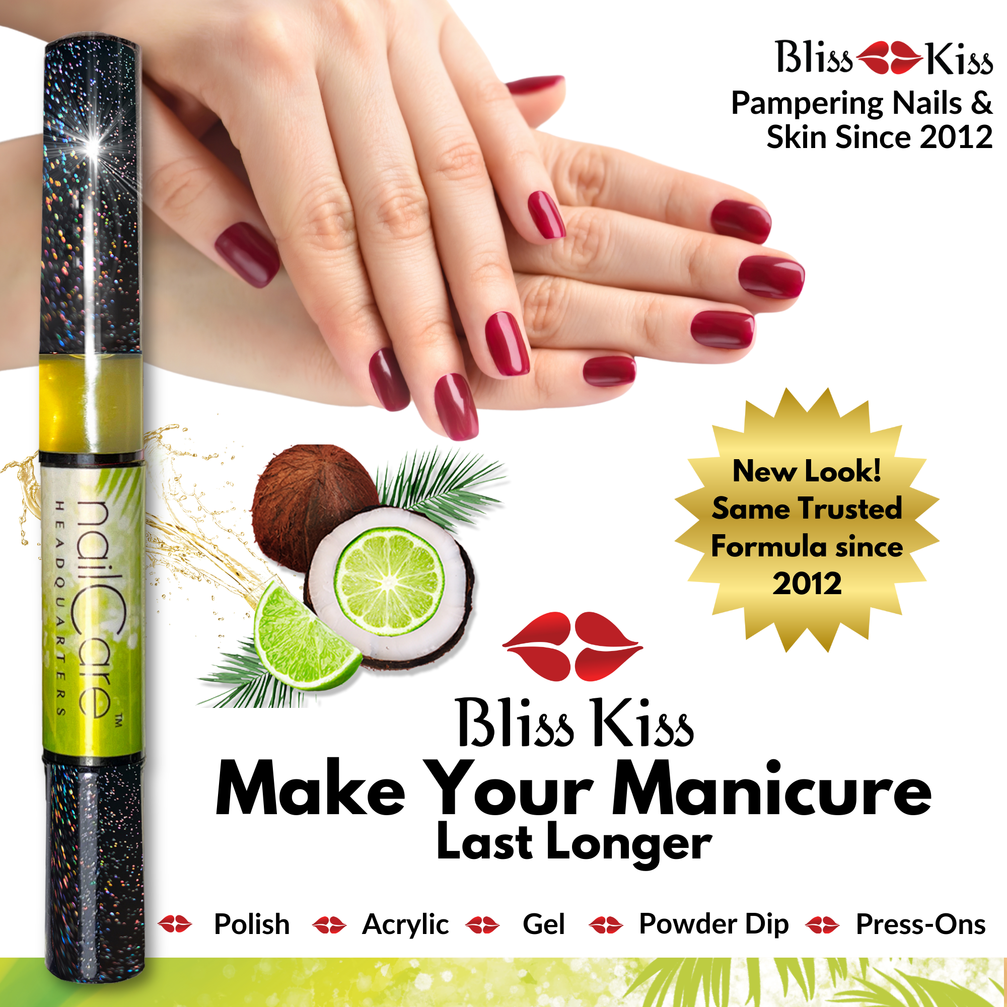 1-Pen: HOLO Twist Simply Pure™ Nail Oil Pen - 2ml Travel Sized - Coconut Lime Verbena