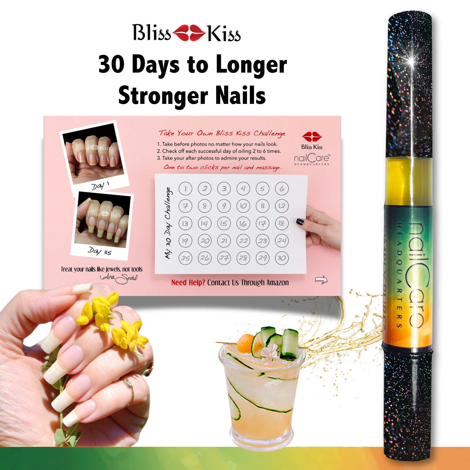 1-Pen: HOLO Twist Simply Pure™ Nail Oil Pen - 2ml Travel Sized - Cucumber Melon