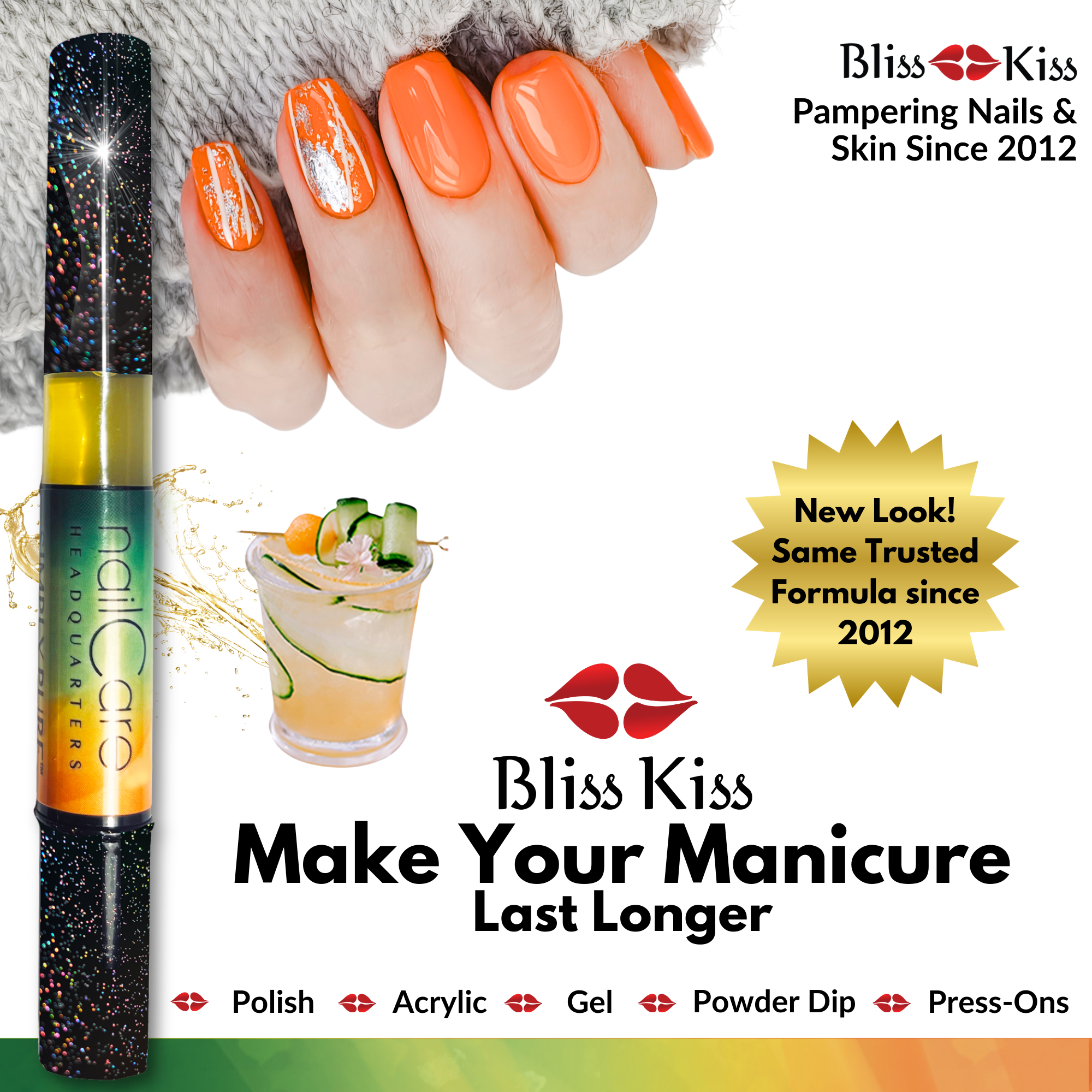 1-Pen: HOLO Twist Simply Pure™ Nail Oil Pen - 2ml Travel Sized - Cucumber Melon