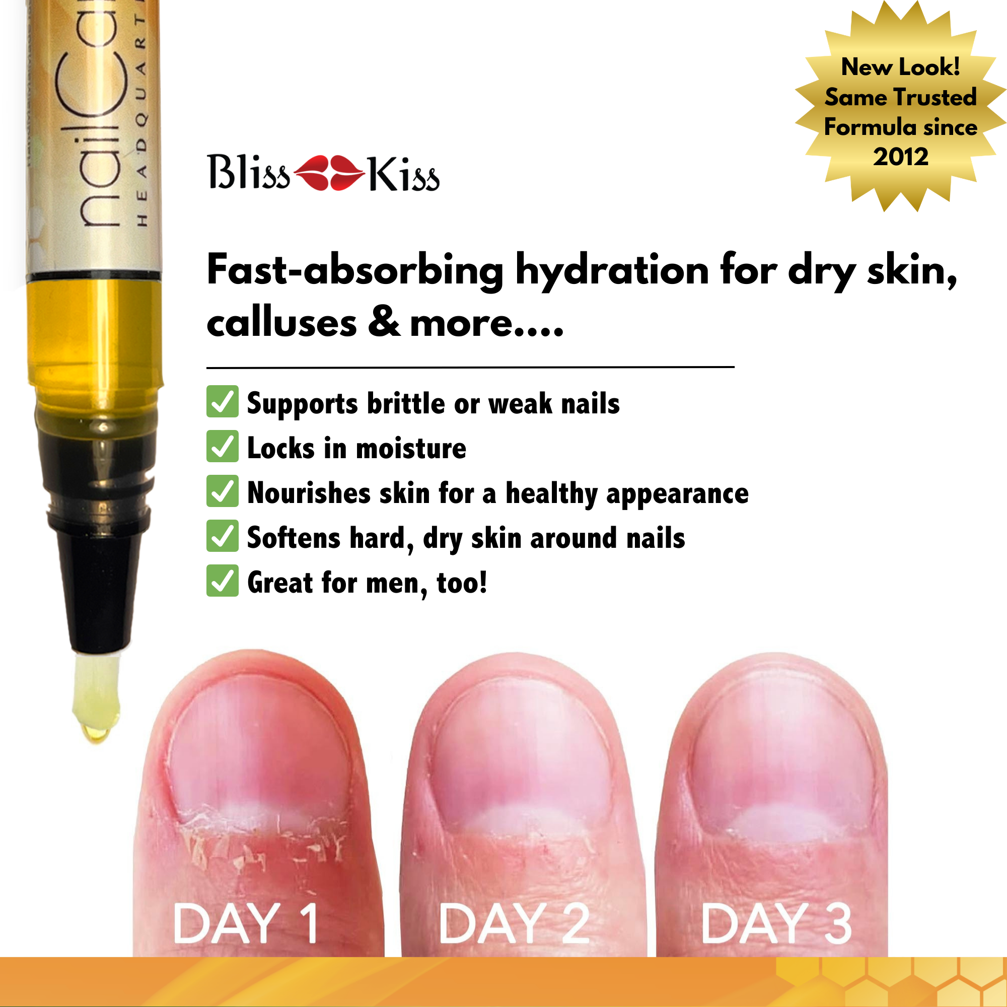 1-Pen: HOLO Twist Simply Pure™ Nail Oil Pen - 2ml Travel Sized - Milk & Honey