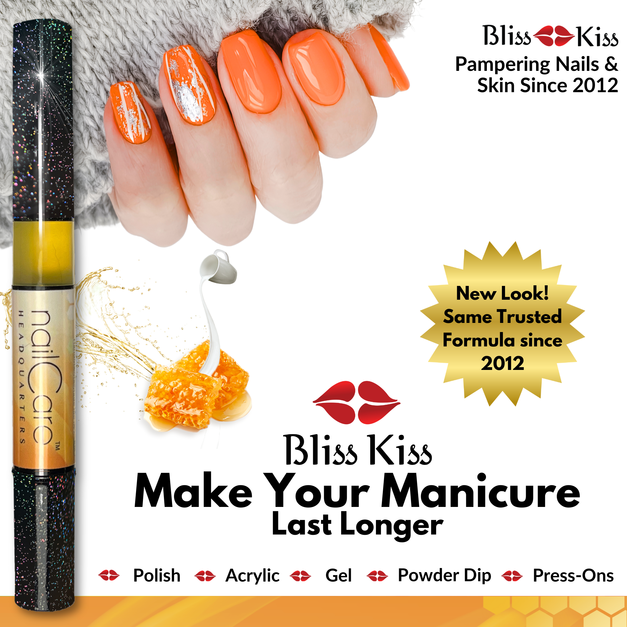 1-Pen: HOLO Twist Simply Pure™ Nail Oil Pen - 2ml Travel Sized - Milk & Honey