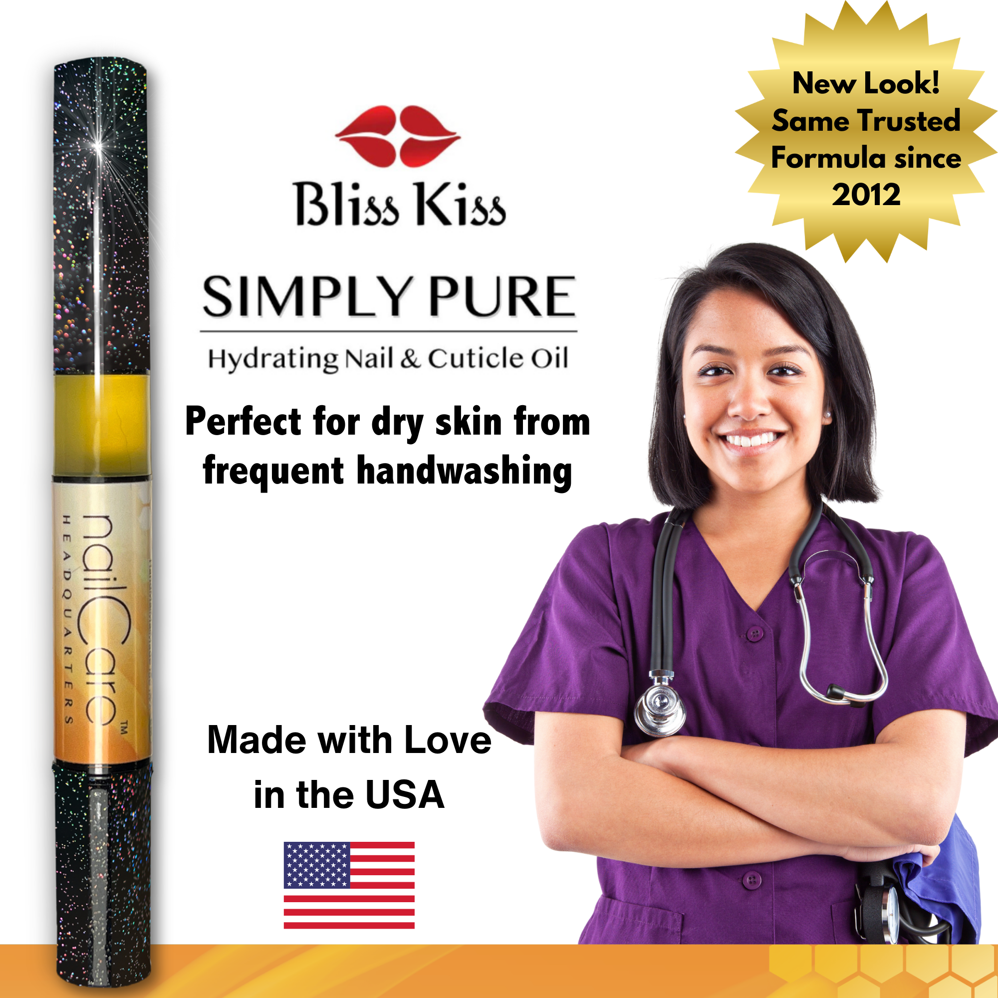 1-Pen: HOLO Twist Simply Pure™ Nail Oil Pen - 2ml Travel Sized - Milk & Honey