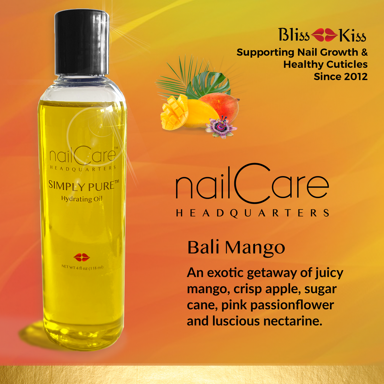 Simply Pure™ Hydrating Oil - 4 oz (118 ml) Bottle - Nail Care Headquarter Scents