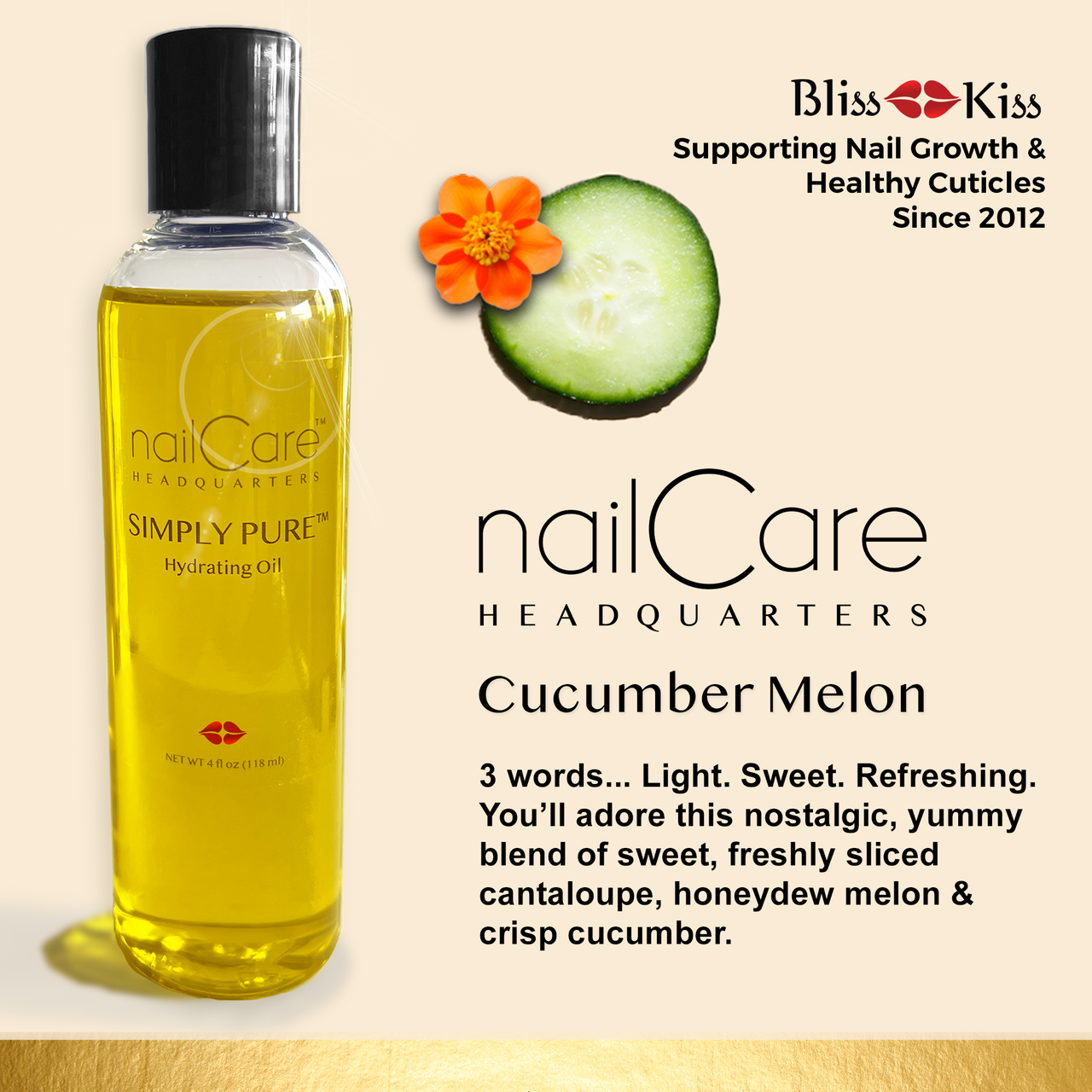 Simply Pure™ Hydrating Oil - 4 oz (118 ml) Bottle - Nail Care Headquarter Scents