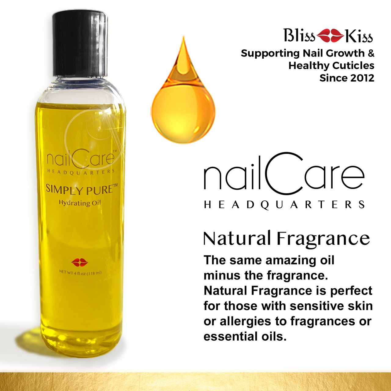 Nail Care Headquarters™ Simply Pure™ Hydrating Oil - 4 oz (118 ml)  Bottle | Natural Fragrance