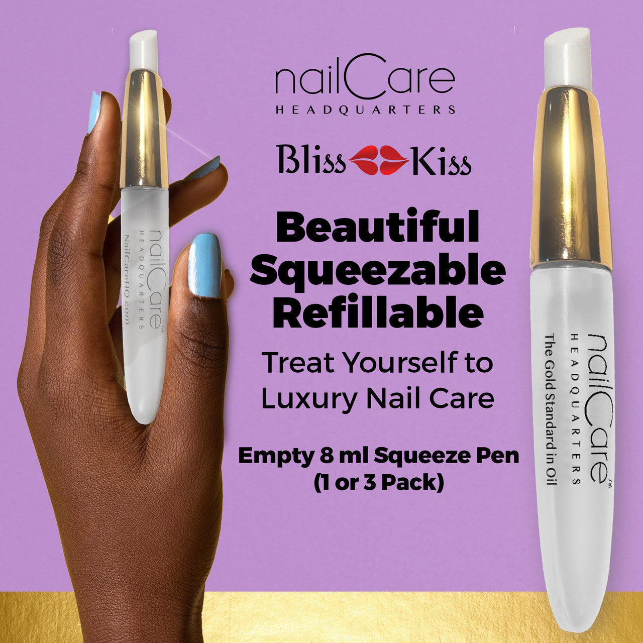 Holo Nail Care Headquarters™ Refillable Empty Squeeze Cuticle Pens | Sold Empty