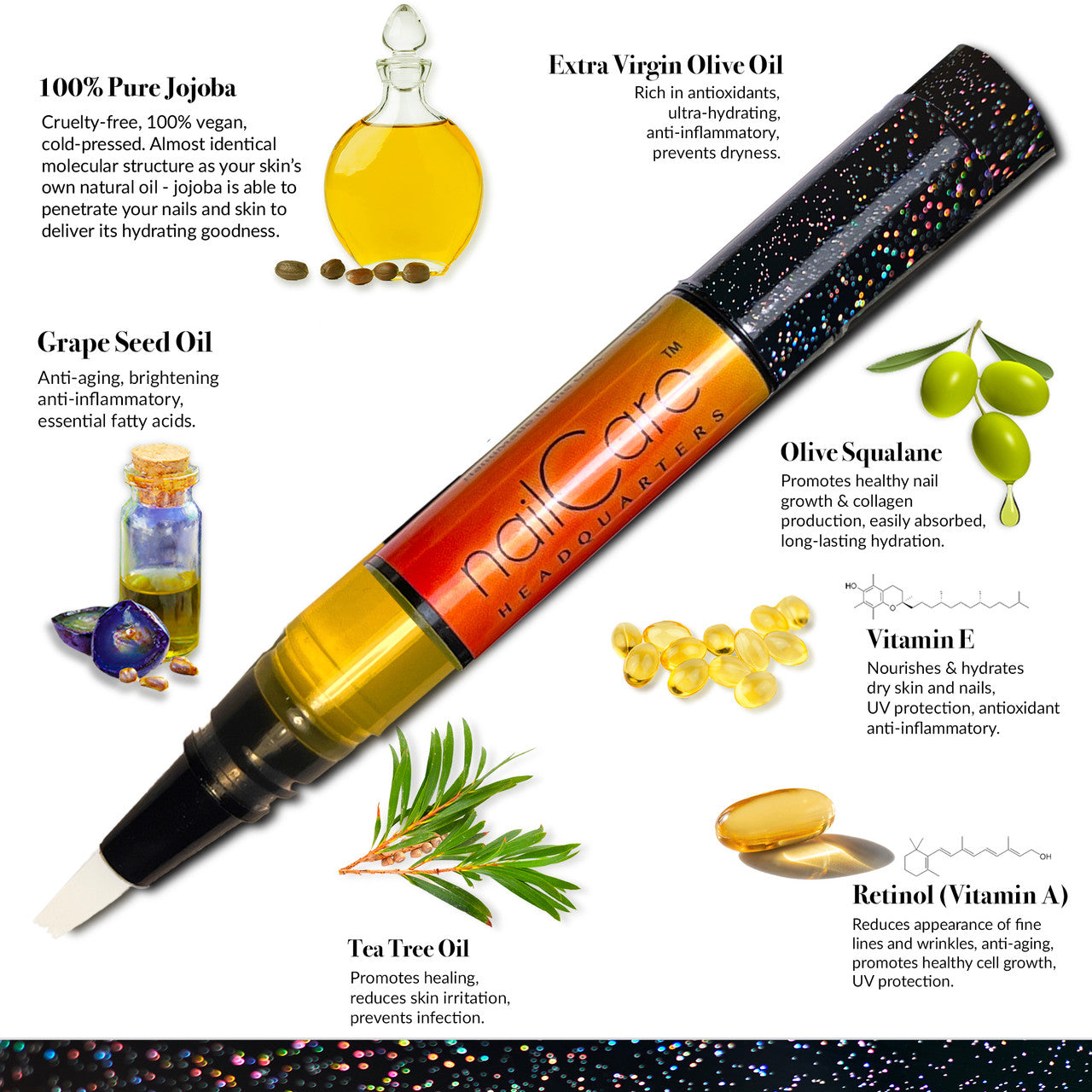 1-Pen: HOLO Twist Simply Pure™ Nail Oil Pen - 2ml Travel Sized