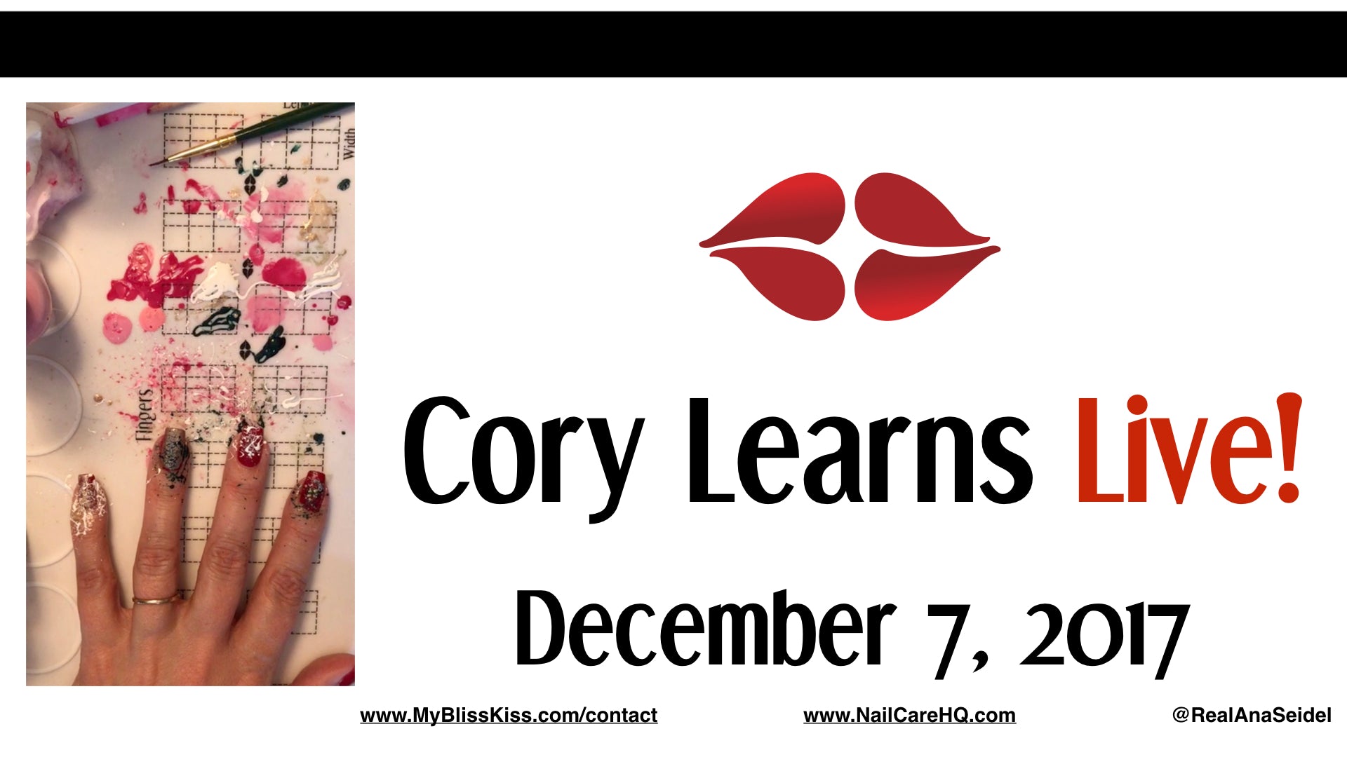 Cory Learns! Instagram Live Chat - Splatter Nail Art Tutorial- December 7, 2017