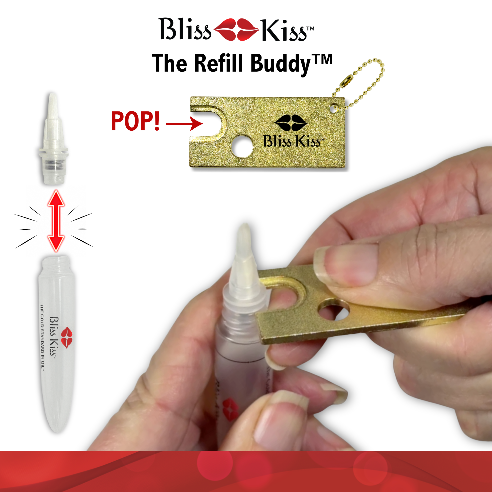 The Refill Buddy: Bliss Kiss™ Refillable Nail Oil Pen Tool