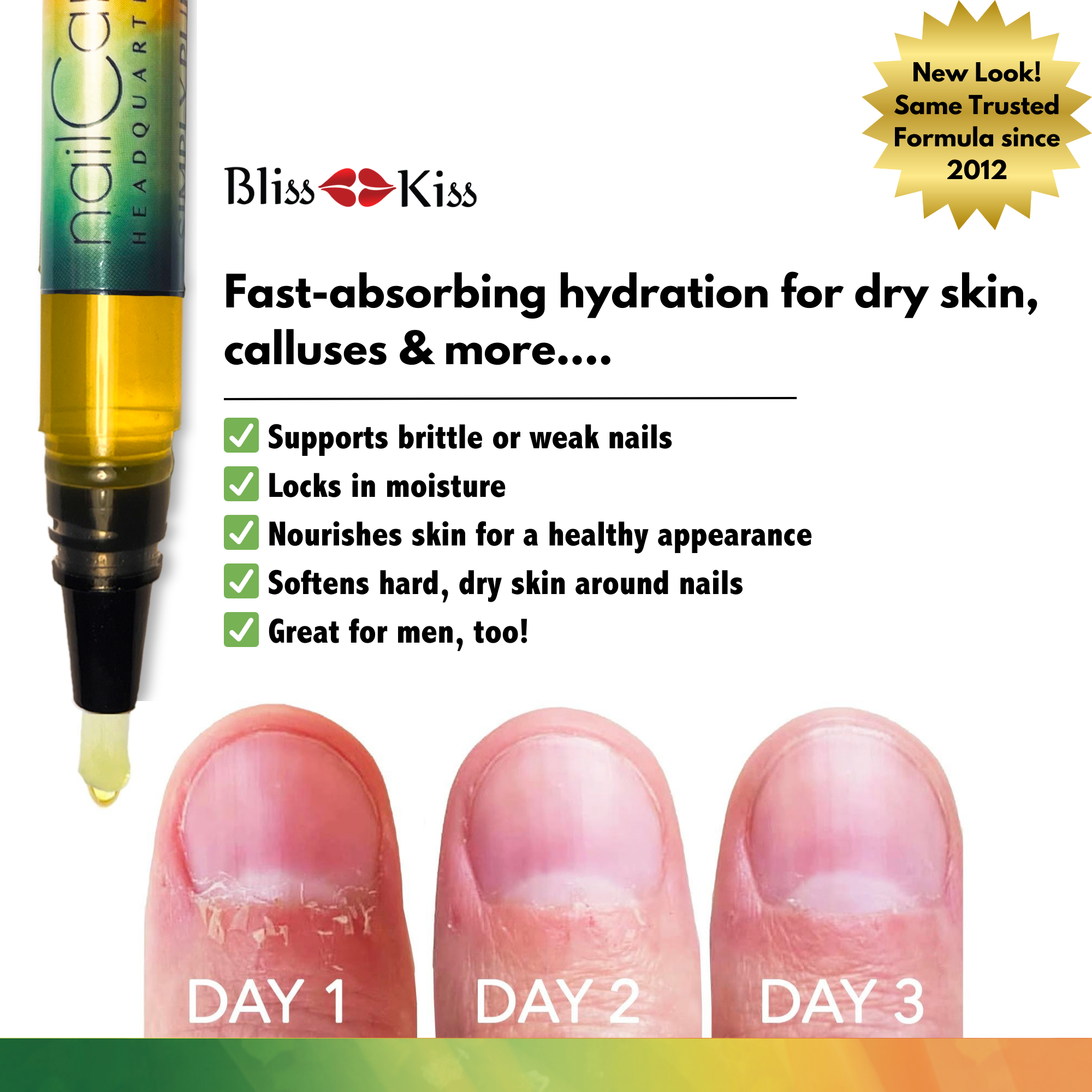 1-Pen: HOLO Twist Simply Pure™ Nail Oil Pen - 2ml Travel Sized - Cucumber Melon