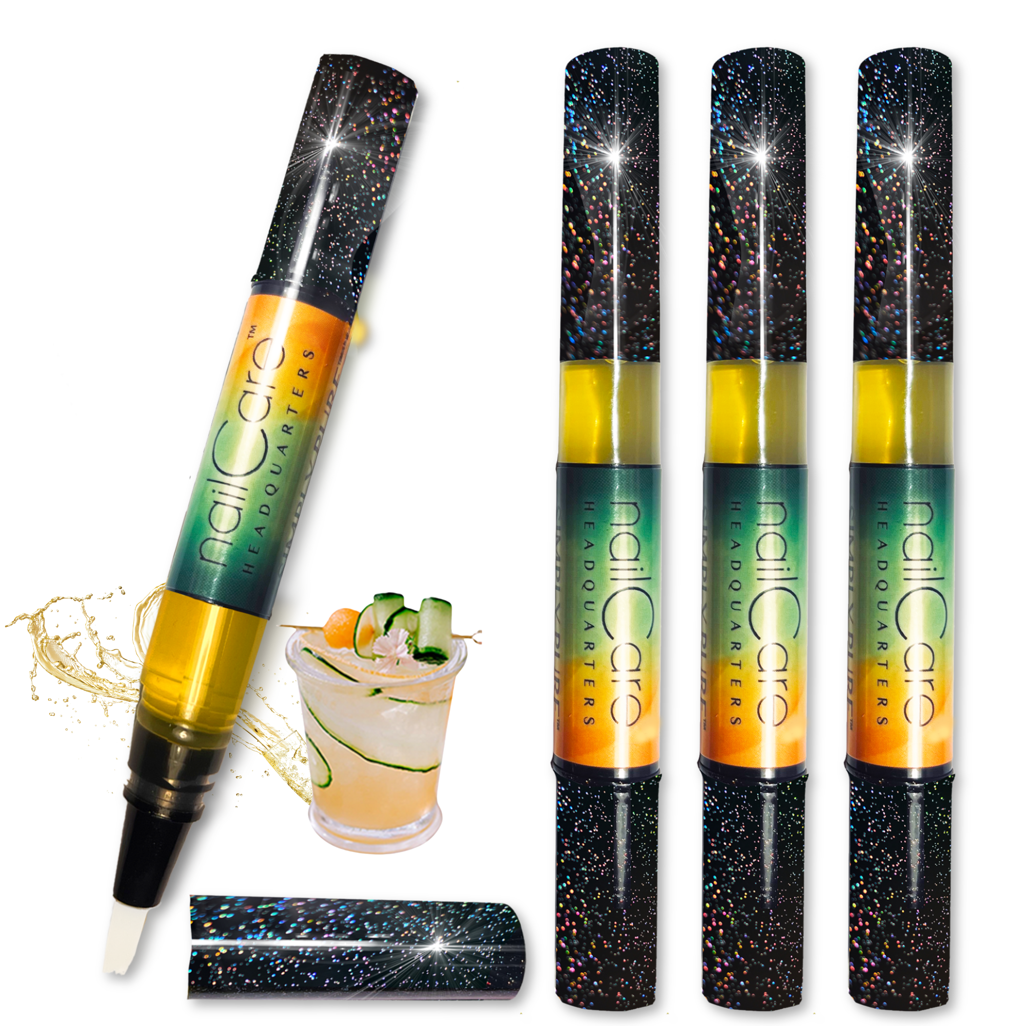 HOLO Twist Simply Pure™ Nail Oil Pens | 4-Pen Pack - Cucumber Melon