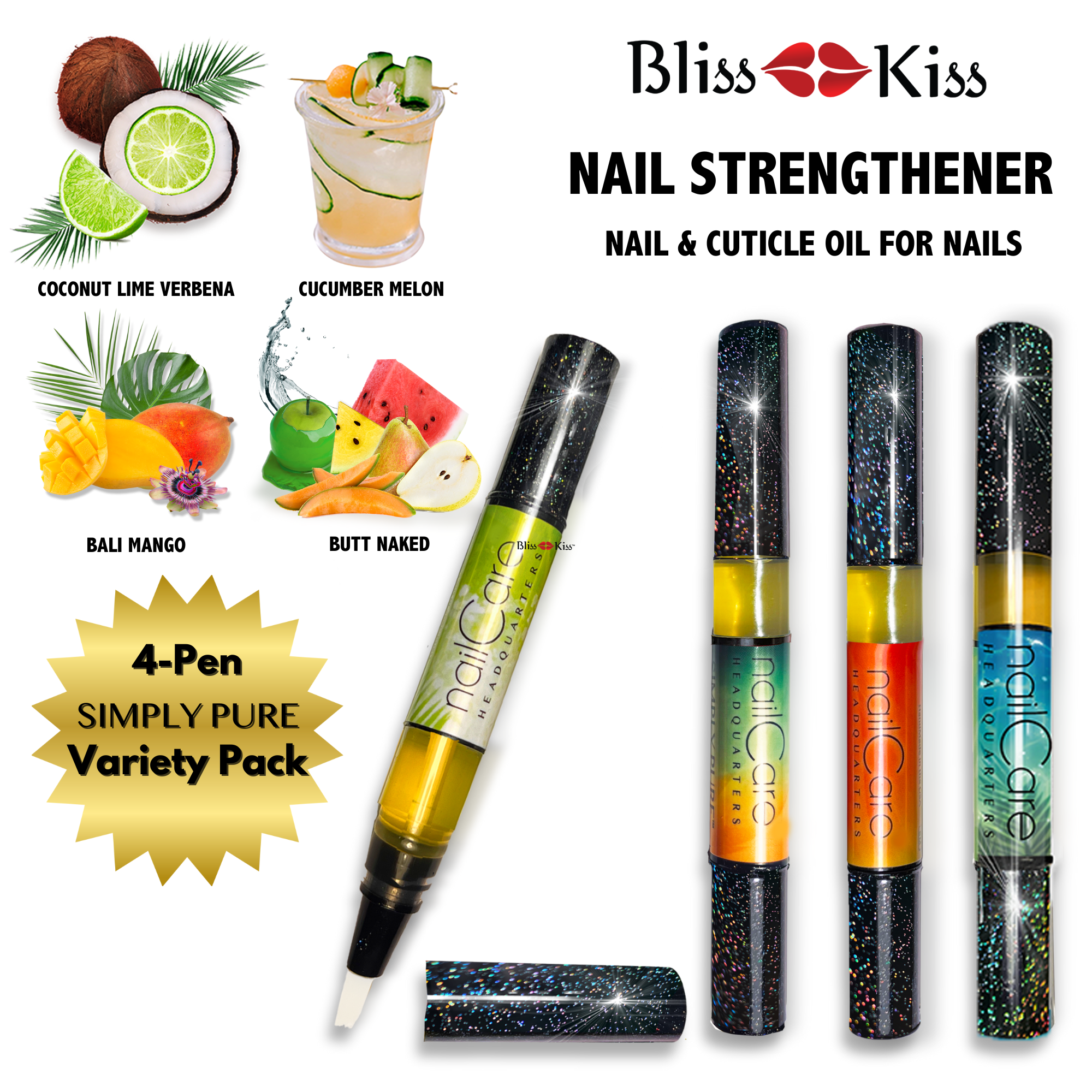 HOLO Twist Simply Pure™ Nail Oil Pens | 4-Pen Pack - Variety Pack