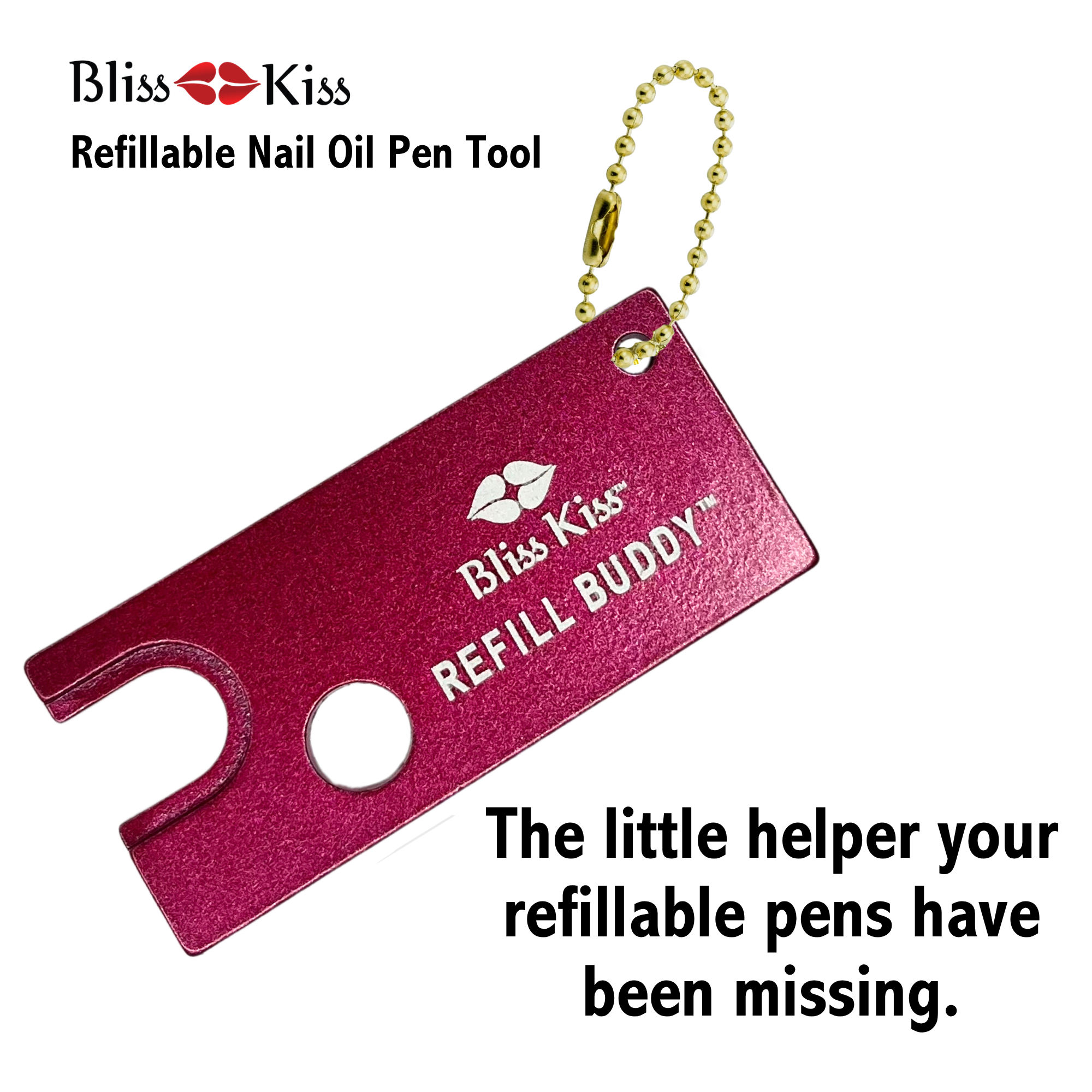 The Refill Buddy: Bliss Kiss™ Refillable Nail Oil Pen Tool