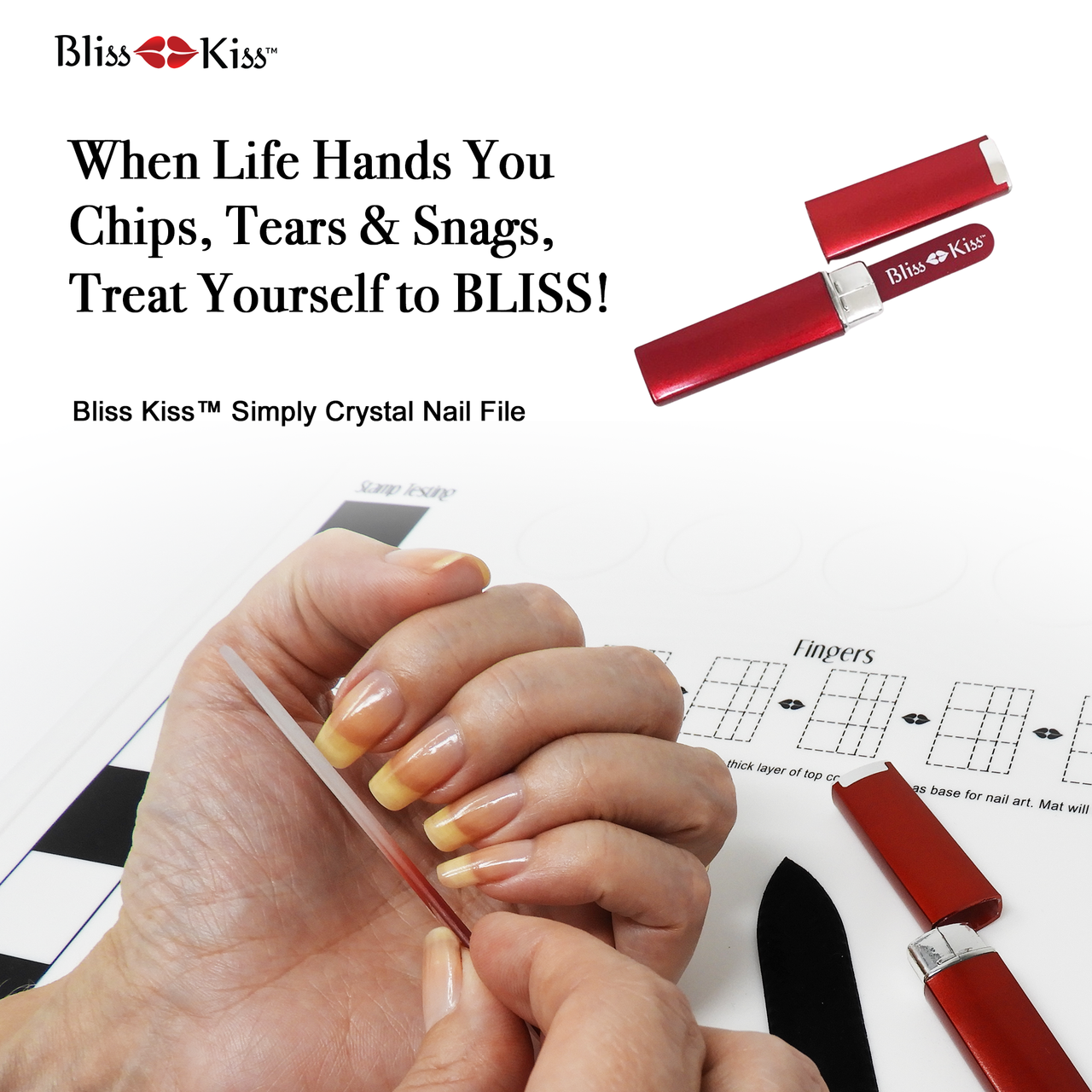 Simply Crystal™ Nail File - Small Czech Crystal Nail File with Case