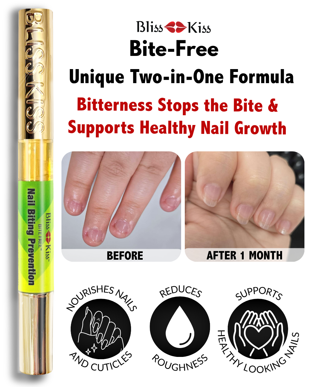Bite Free™ Nail Biting Prevention | Simply Pure™ Nail & Cuticle Oil Bitter Formula