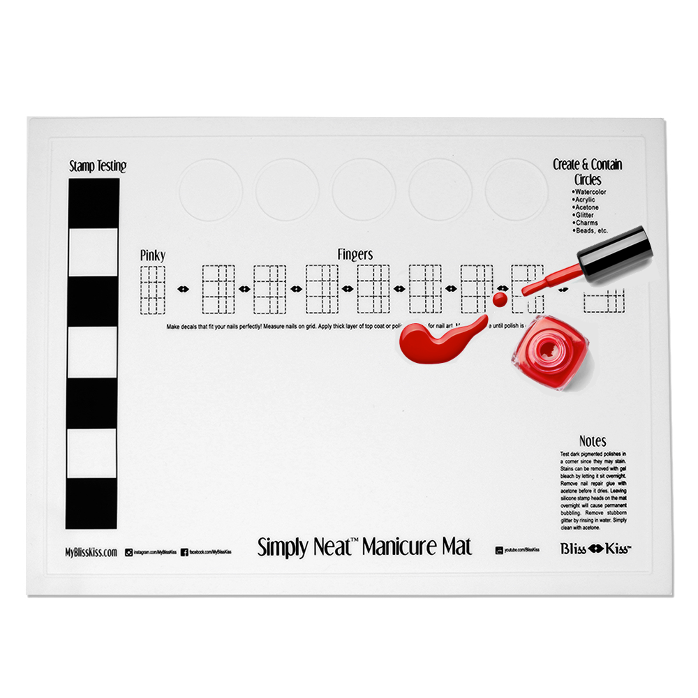 Simply Neat™ Manicure Mat is perfect for protecting your workspace from spills and other "oops" moments.